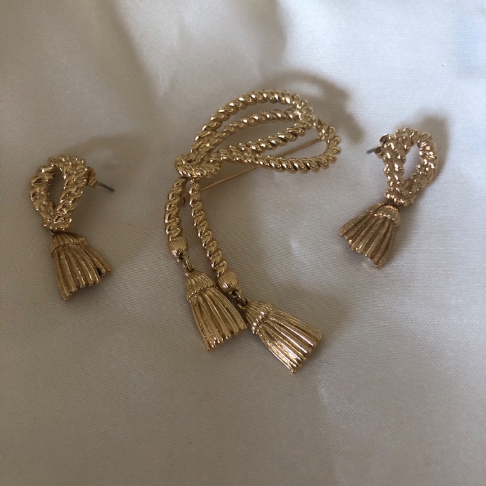 Vintage. Unique Gold Costume Jewellery Set. - Picture 3 of 3